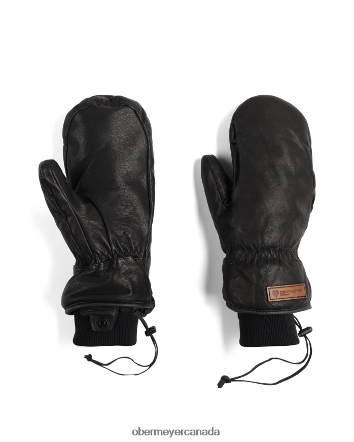 Obermeyer Men M Leather Mitten PT4J477 Accessory Black