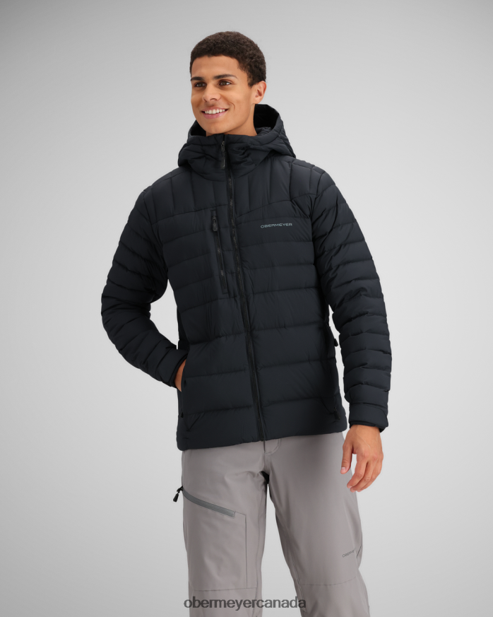 Obermeyer Men Klaus Down Hoody PT4J436 Clothing Black
