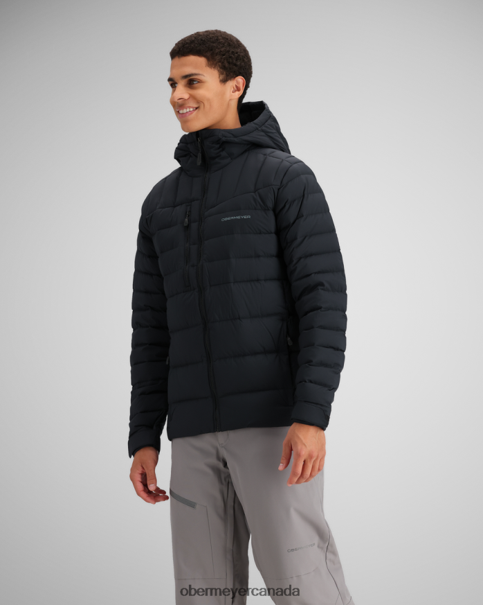 Obermeyer Men Klaus Down Hoody PT4J436 Clothing Black