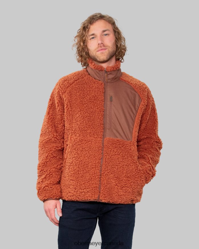 Obermeyer Men Landry Sherpa Jacket PT4J499 Clothing Terracotta
