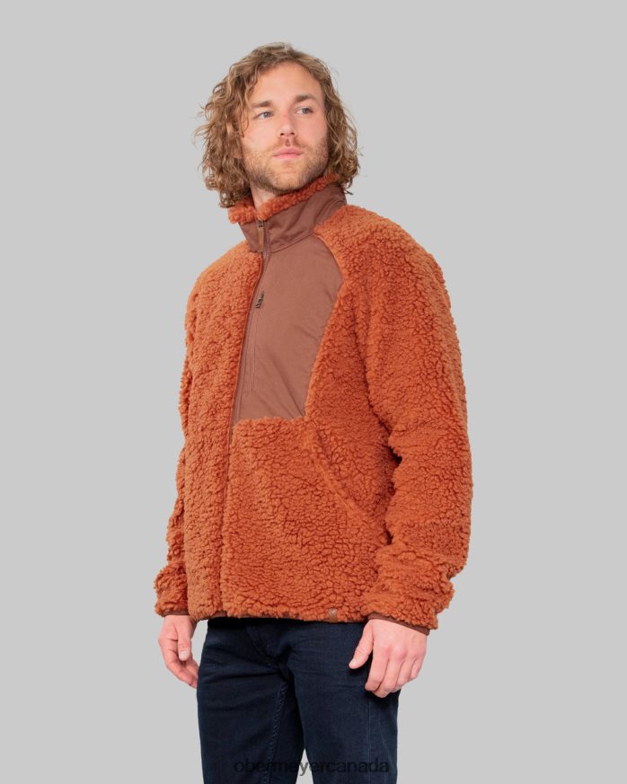 Obermeyer Men Landry Sherpa Jacket PT4J499 Clothing Terracotta