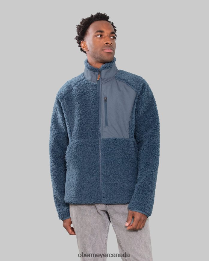 Obermeyer Men Landry Sherpa Jacket PT4J503 Clothing Raw Indigo