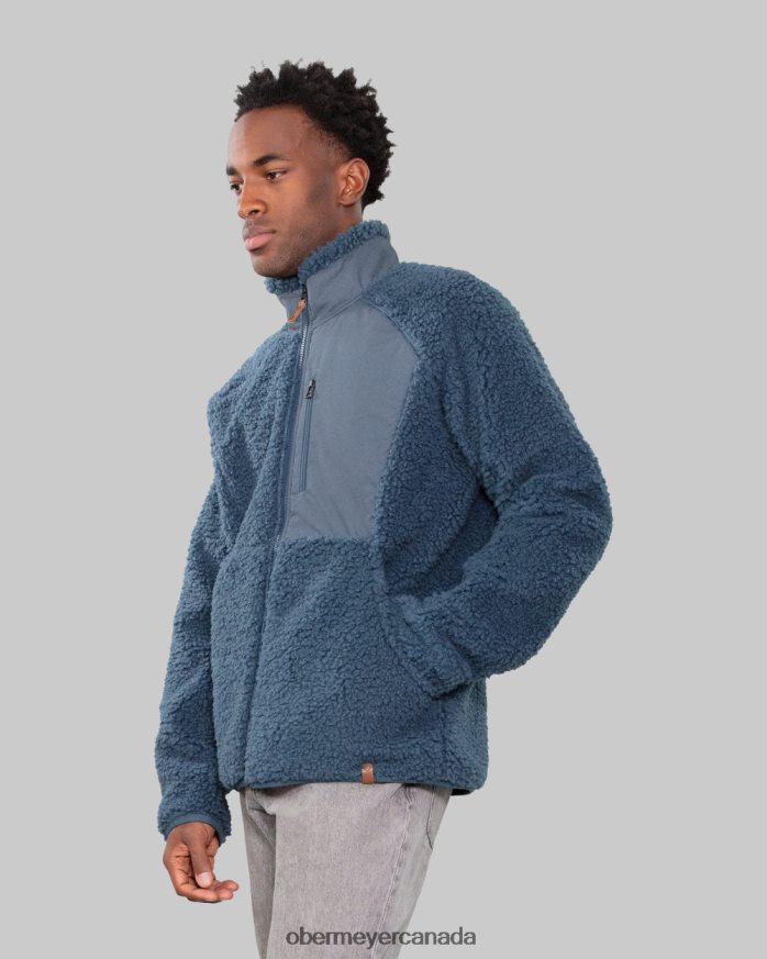 Obermeyer Men Landry Sherpa Jacket PT4J503 Clothing Raw Indigo
