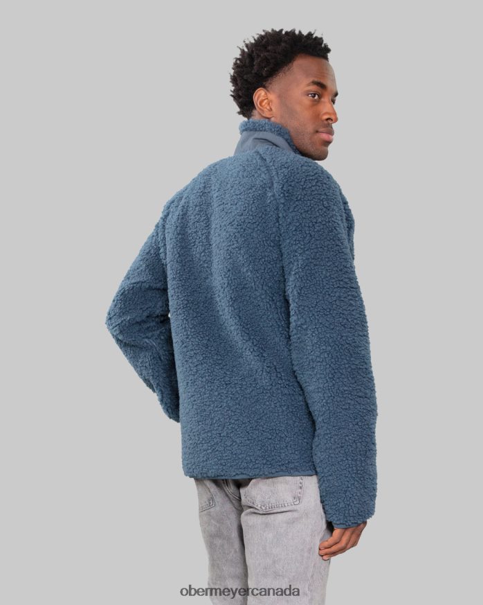 Obermeyer Men Landry Sherpa Jacket PT4J503 Clothing Raw Indigo