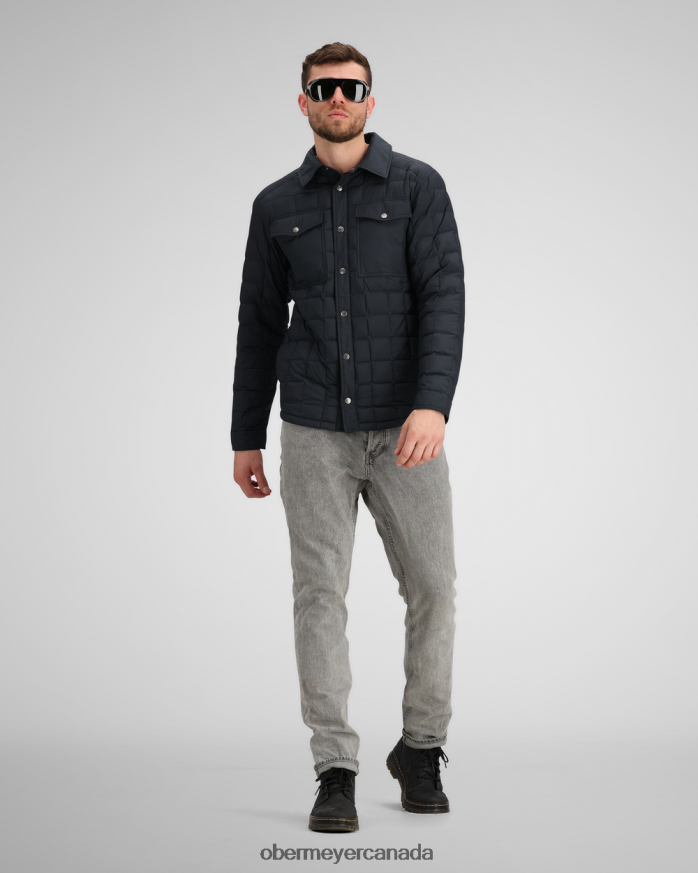 Obermeyer Men Wilder Down Shirt PT4J367 Clothing Black