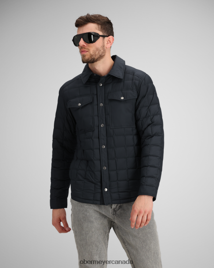 Obermeyer Men Wilder Down Shirt PT4J367 Clothing Black