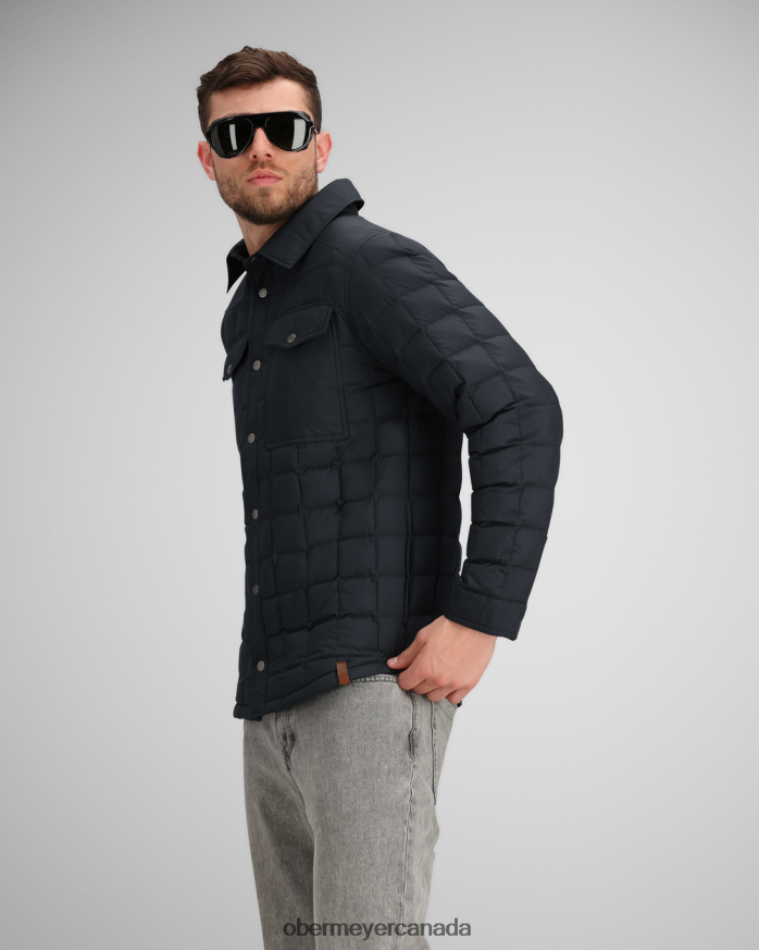 Obermeyer Men Wilder Down Shirt PT4J367 Clothing Black