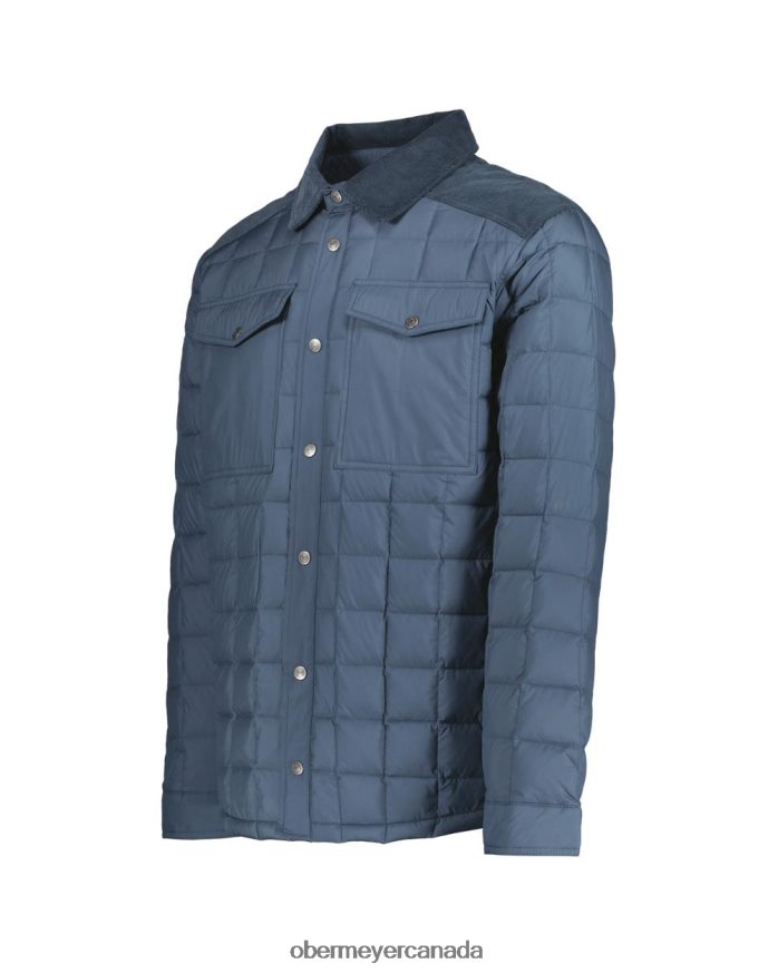 Obermeyer Men Wilder Down Shirt PT4J369 Clothing Raw Indigo
