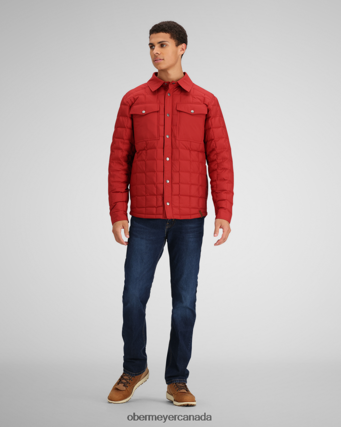 Obermeyer Men Wilder Down Shirt PT4J370 Clothing Cherry Wood