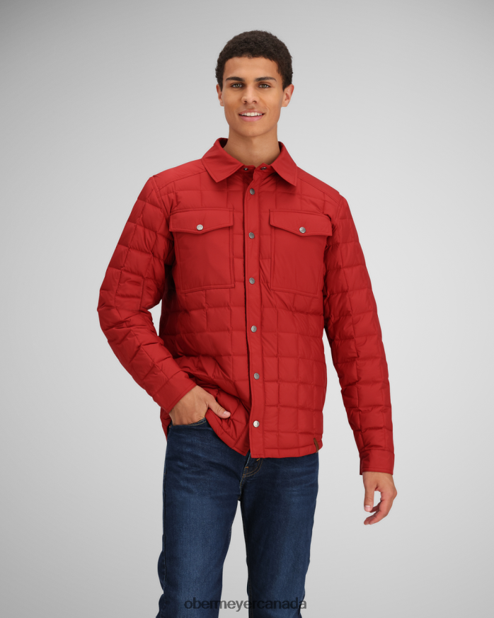 Obermeyer Men Wilder Down Shirt PT4J370 Clothing Cherry Wood