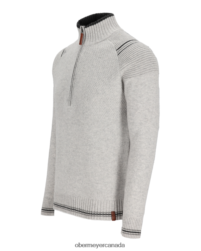 Obermeyer Men Gambel 1/2 Zip Sweater PT4J425 Clothing Mercury