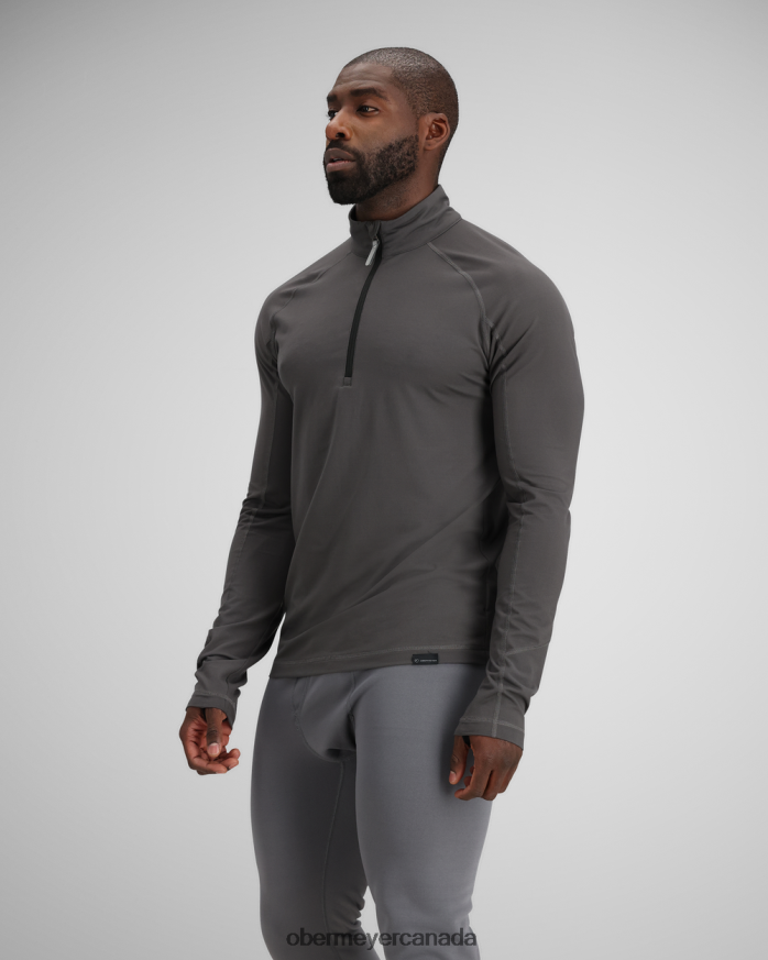 Obermeyer Men Flex 1/4 Zip PT4J380 Clothing Basalt