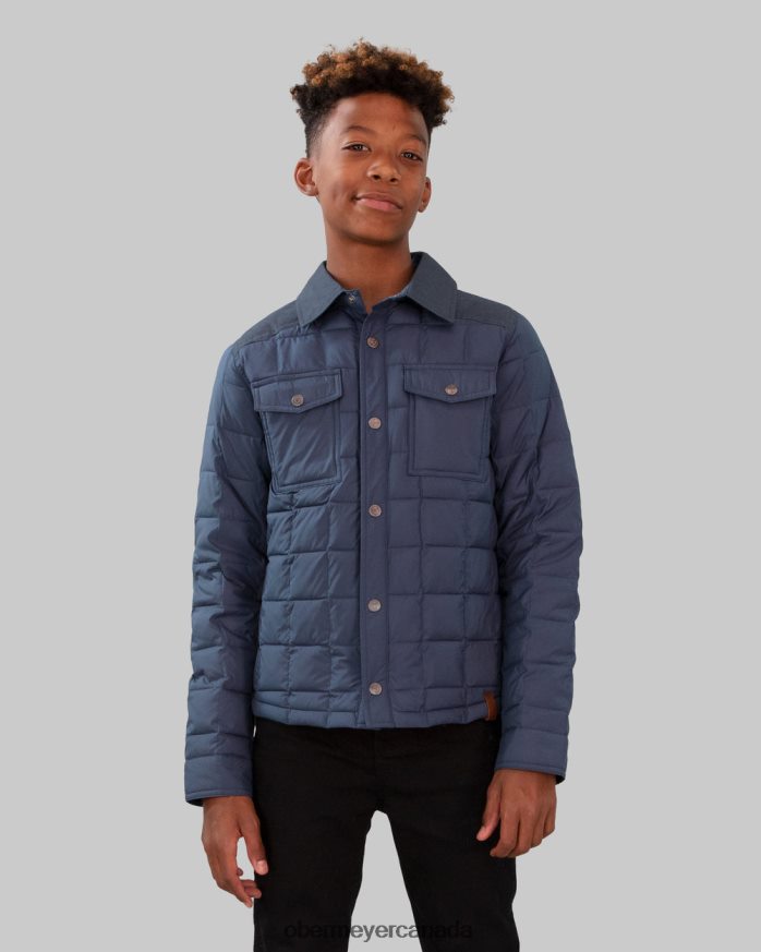 Obermeyer Teen Boys Wilder Puffy Shirt PT4J695 Clothing Raw Indigo