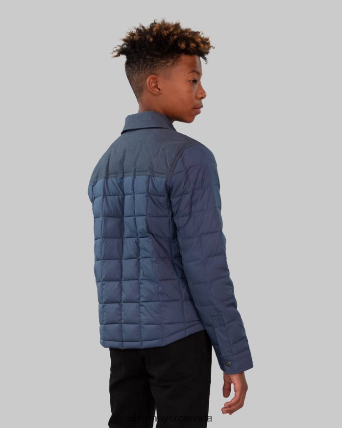 Obermeyer Teen Boys Wilder Puffy Shirt PT4J695 Clothing Raw Indigo