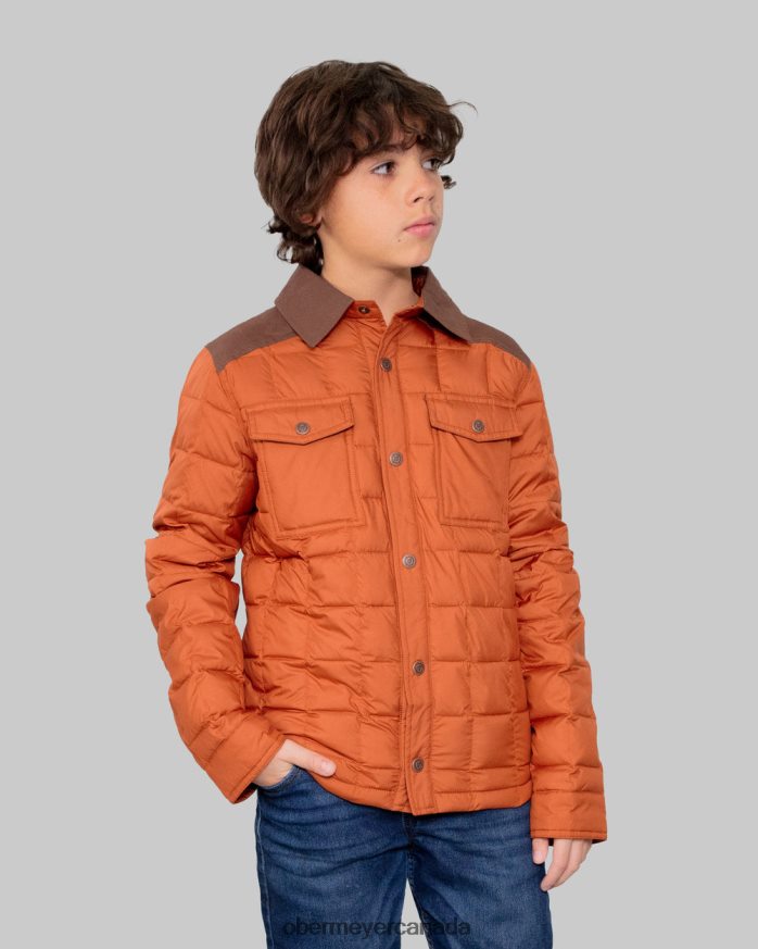 Obermeyer Teen Boys Wilder Puffy Shirt PT4J696 Clothing Terracotta