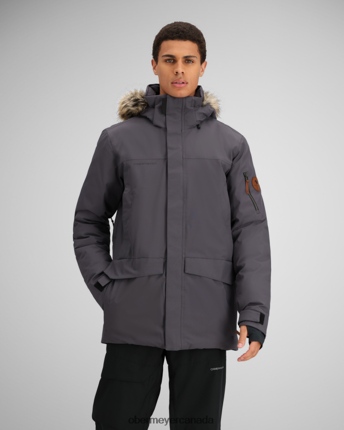 Obermeyer Unisex Ridgeline Jacket w/ Faux Fur PT4J392 Clothing Basalt