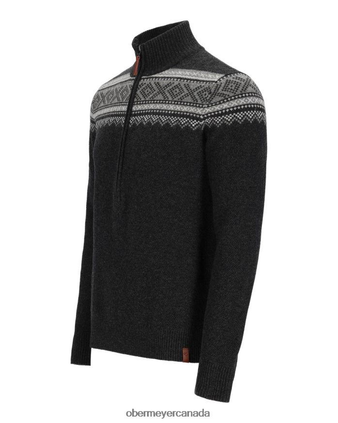 Obermeyer Unisex Redwood 1/2 Zip Sweater PT4J490 Clothing Basalt