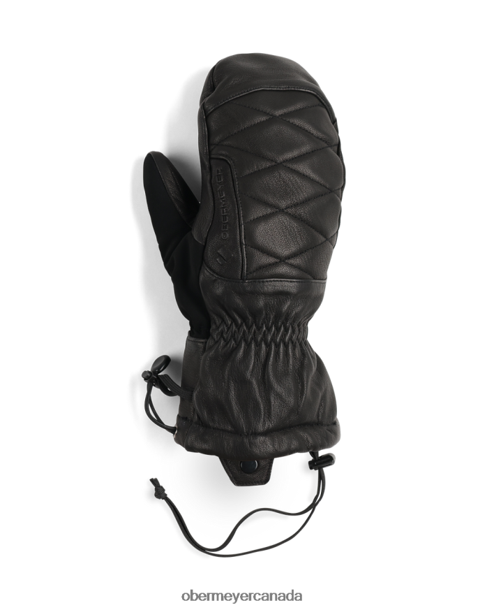 Obermeyer Women Leather Down Mitten PT4J77 Accessory Black