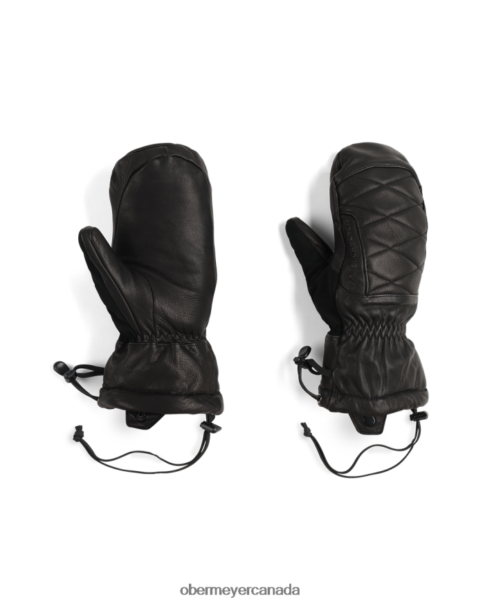 Obermeyer Women Leather Down Mitten PT4J77 Accessory Black