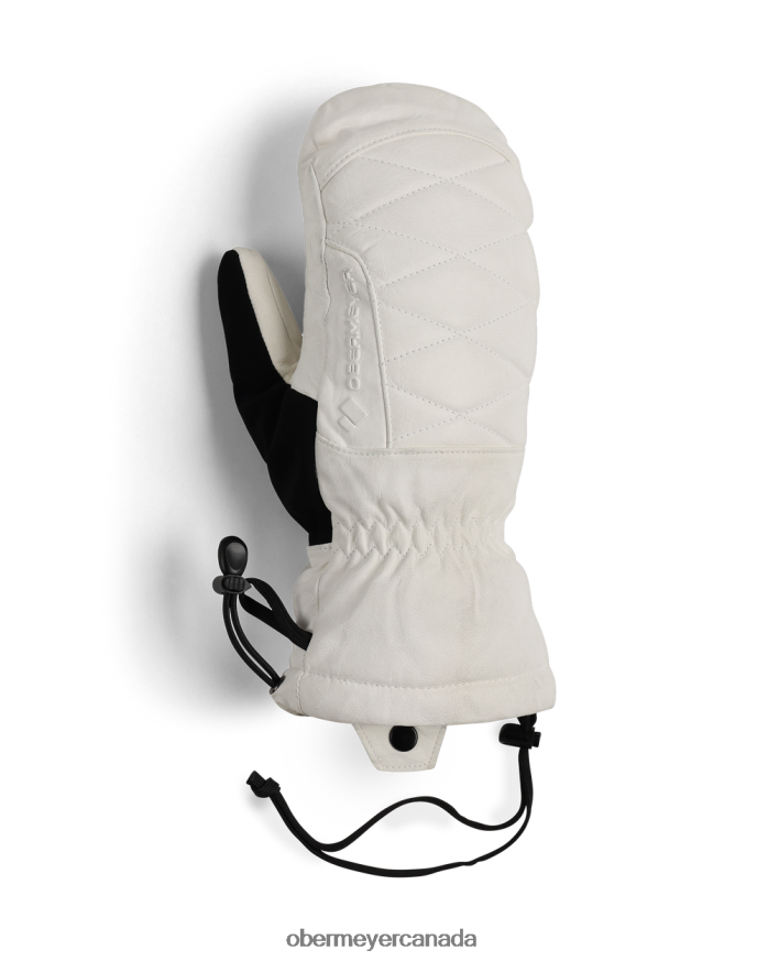 Obermeyer Women Leather Down Mitten PT4J78 Accessory White