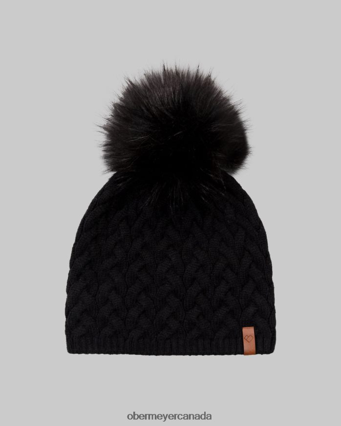 Obermeyer Women NYC FF Pom Beanie PT4J65 Accessory Black