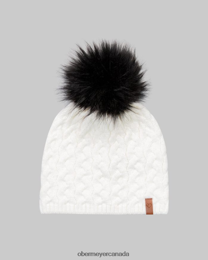 Obermeyer Women NYC FF Pom Beanie PT4J66 Accessory White