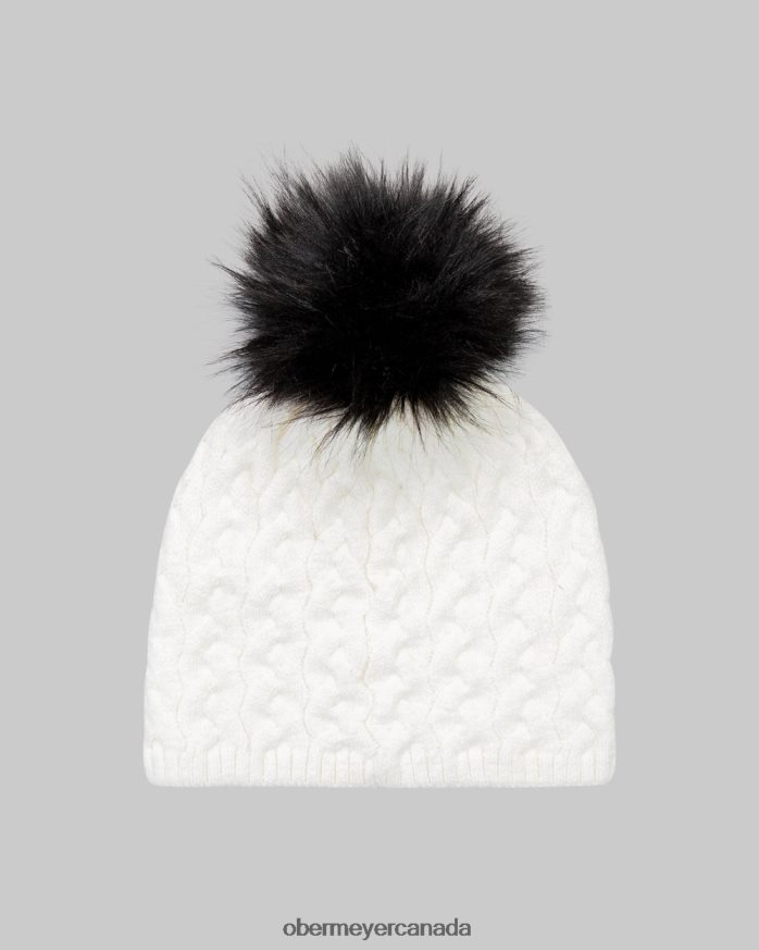 Obermeyer Women NYC FF Pom Beanie PT4J66 Accessory White