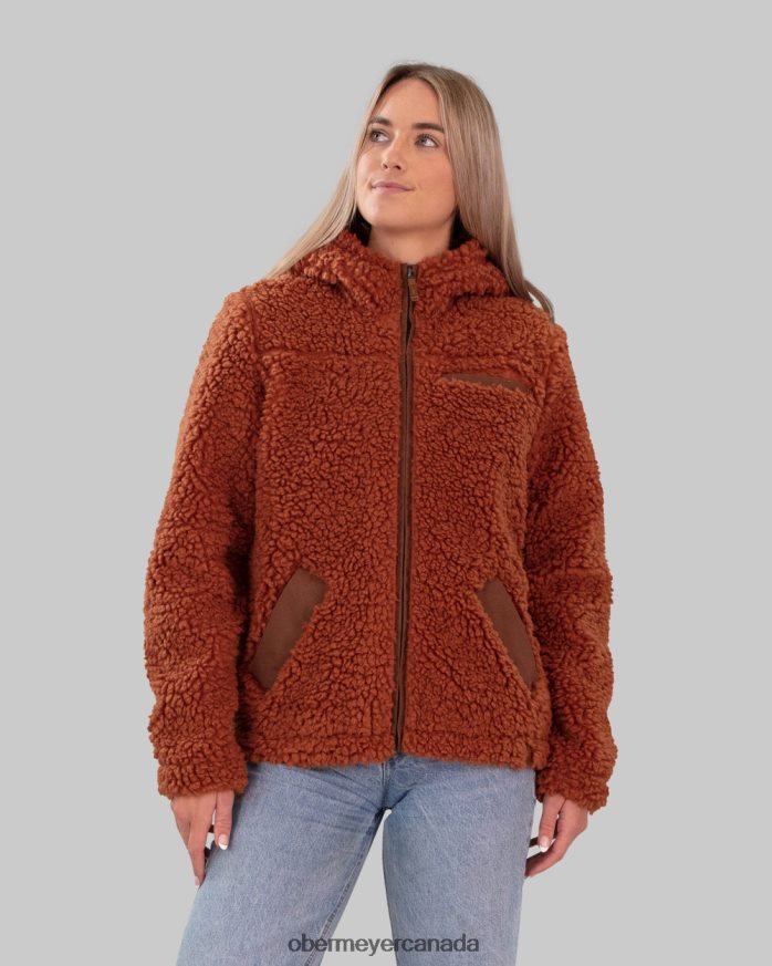 Obermeyer Women Amelia Sherpa Jacket PT4J303 Clothing Terracotta