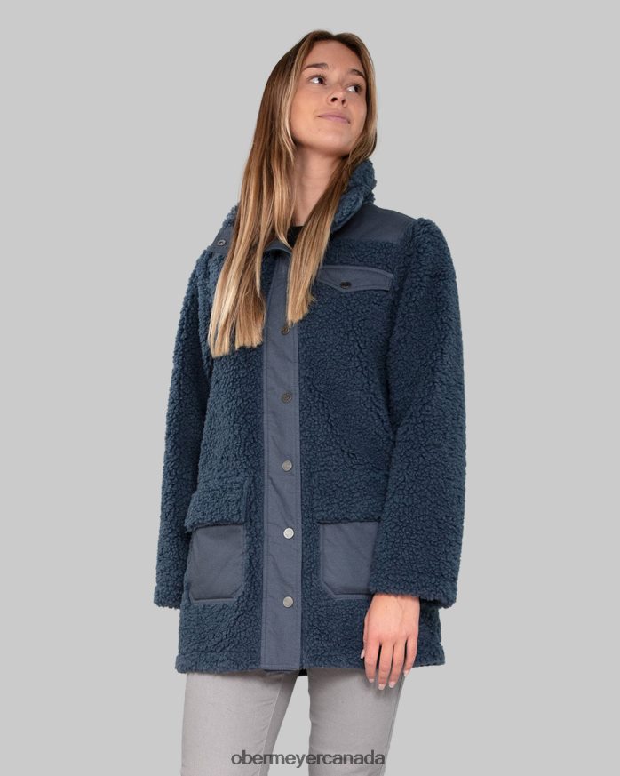 Obermeyer Women Andie Sherpa Jacket PT4J277 Clothing Raw Indigo
