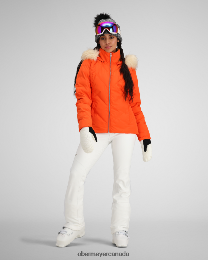 Obermeyer Women Bombshell Jacket PT4J52 Clothing Candied Orange