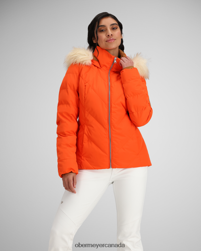 Obermeyer Women Bombshell Jacket PT4J52 Clothing Candied Orange