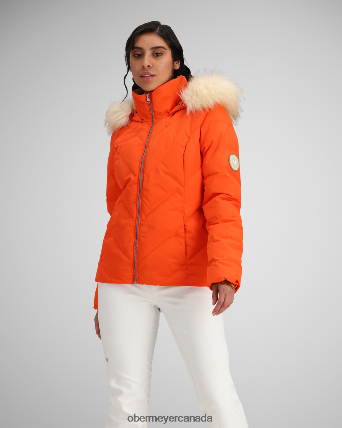 Obermeyer Women Bombshell Jacket PT4J52 Clothing Candied Orange