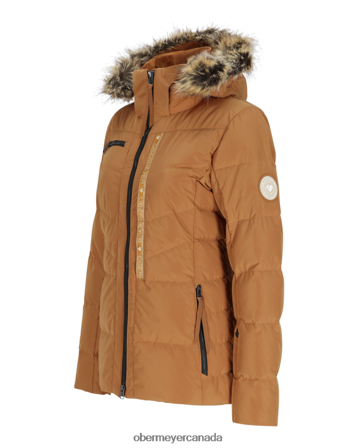 Obermeyer Women Circe Down Jacket PT4J6 Clothing Brown Sugar