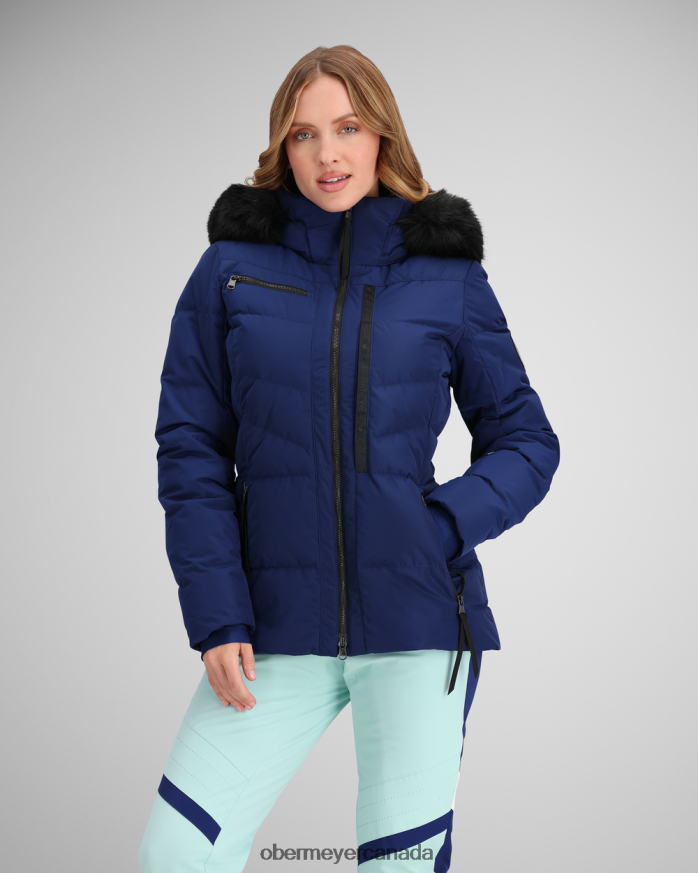 Obermeyer Women Circe Down Jacket PT4J8 Clothing Navy