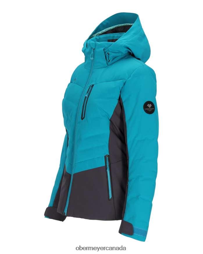 Obermeyer Women Cosima Down Jacket PT4J11 Clothing Teal Me