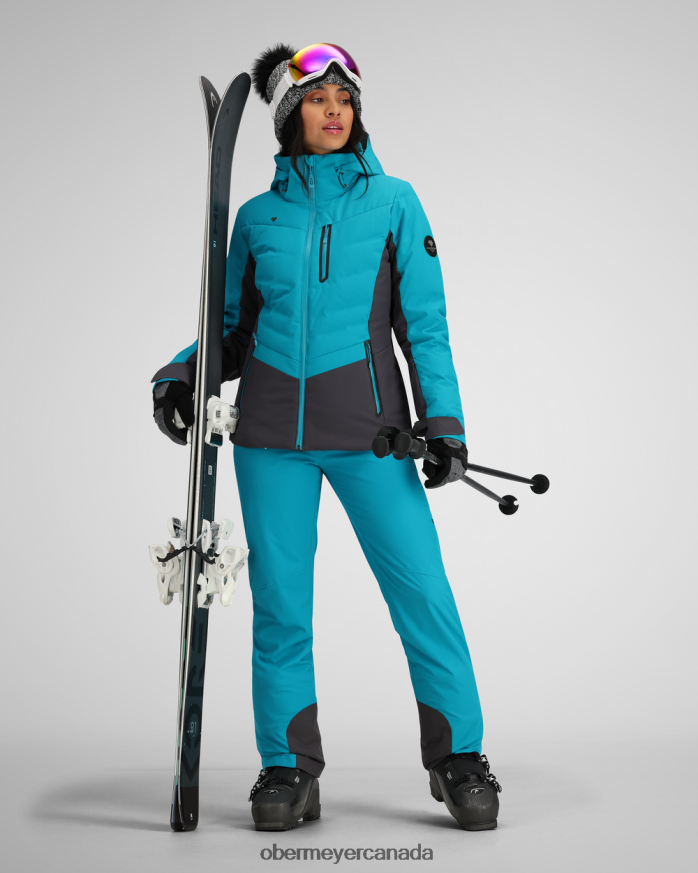 Obermeyer Women Cosima Down Jacket PT4J11 Clothing Teal Me