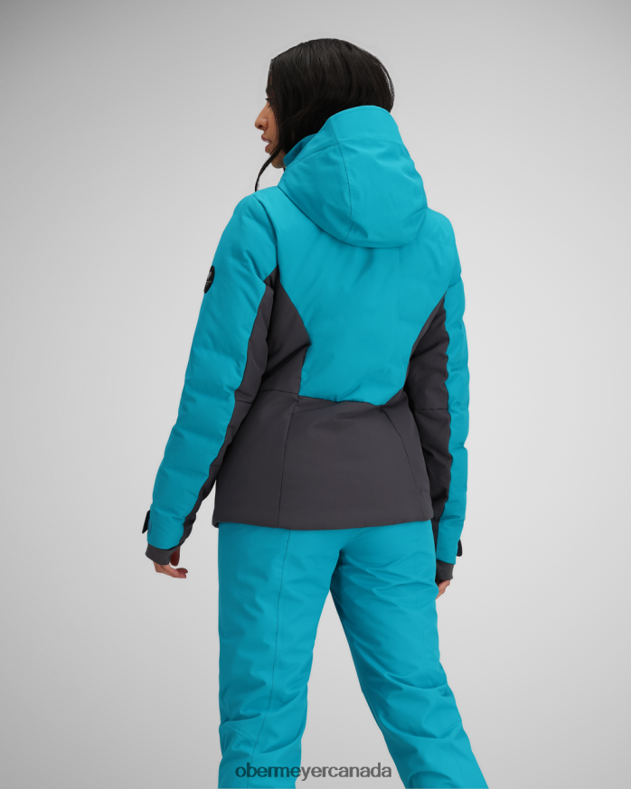 Obermeyer Women Cosima Down Jacket PT4J11 Clothing Teal Me