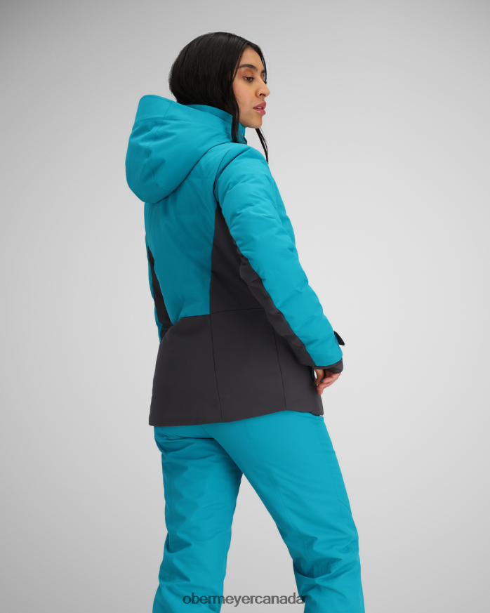 Obermeyer Women Cosima Down Jacket PT4J11 Clothing Teal Me