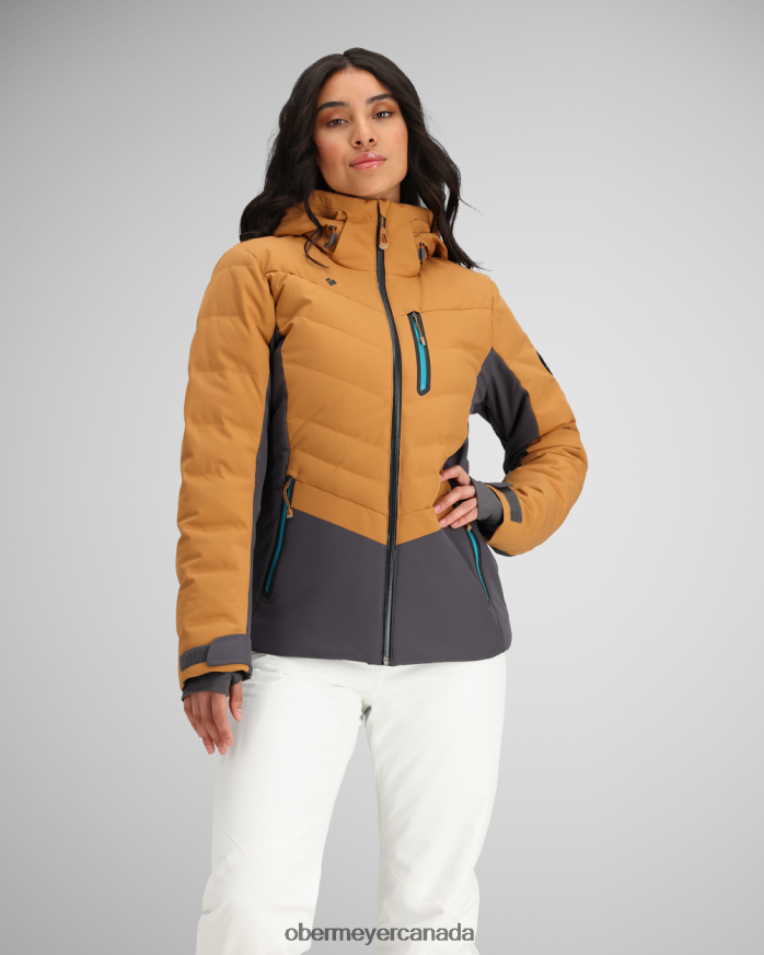 Obermeyer Women Cosima Down Jacket PT4J16 Clothing Brown Sugar