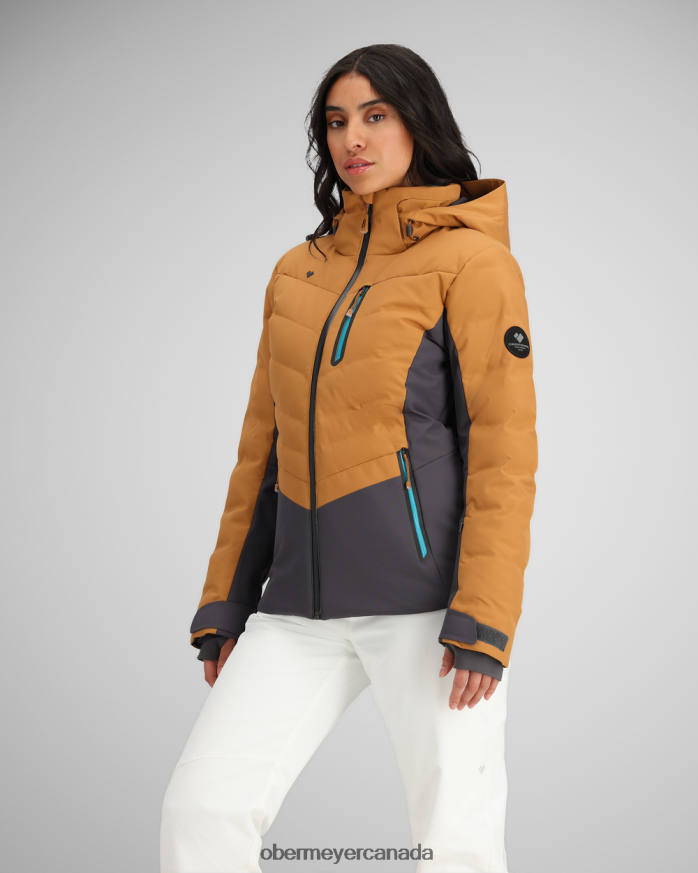 Obermeyer Women Cosima Down Jacket PT4J16 Clothing Brown Sugar