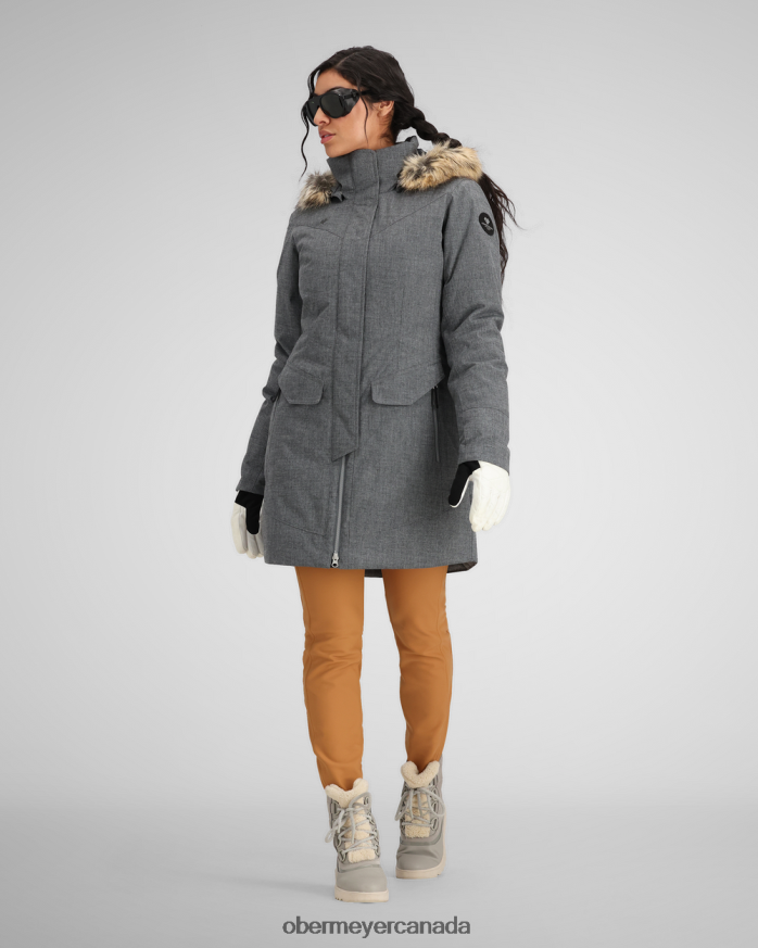 Obermeyer Women Sojourner Down Jacket PT4J106 Clothing Charcoal