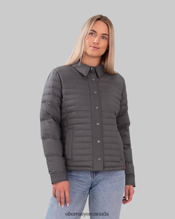 Obermeyer Women Willa Down Shirt PT4J250 Clothing Coal