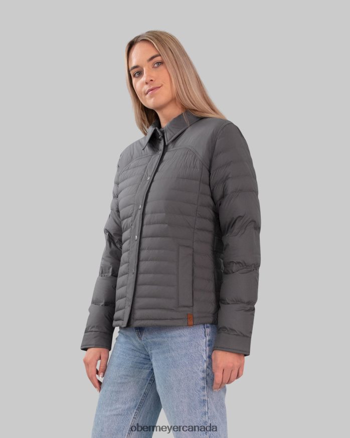 Obermeyer Women Willa Down Shirt PT4J250 Clothing Coal