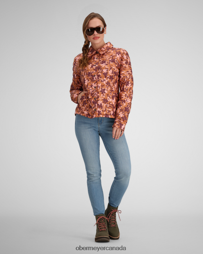 Obermeyer Women Willa Down Shirt PT4J255 Clothing Wild Blossoms