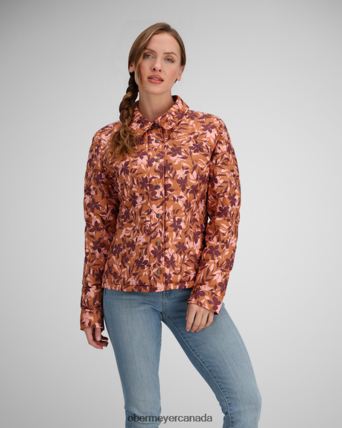 Obermeyer Women Willa Down Shirt PT4J255 Clothing Wild Blossoms