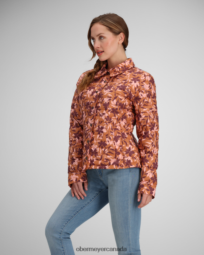 Obermeyer Women Willa Down Shirt PT4J255 Clothing Wild Blossoms