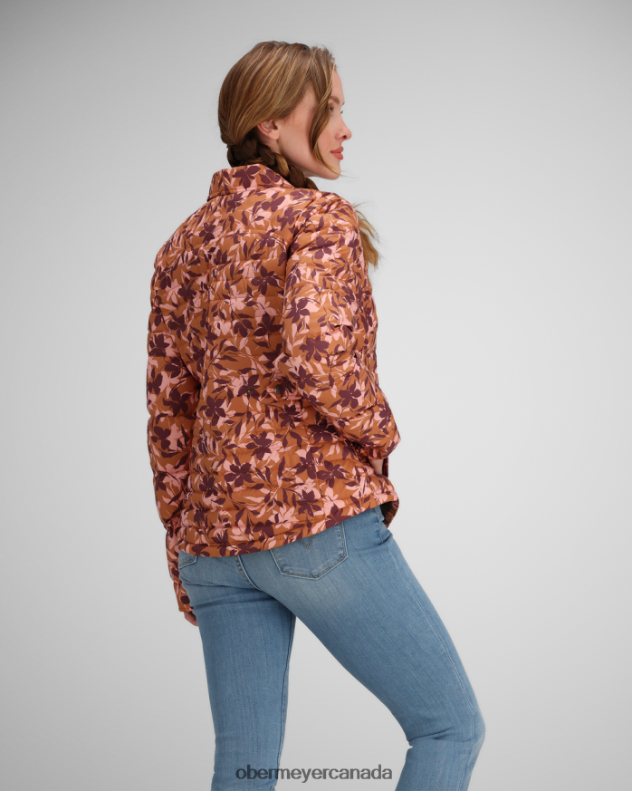 Obermeyer Women Willa Down Shirt PT4J255 Clothing Wild Blossoms