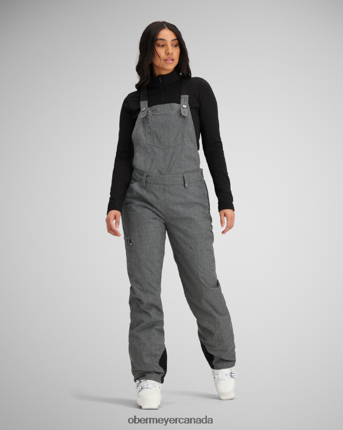 Obermeyer Women Malta Bib Overalls PT4J123 Clothing Charcoal