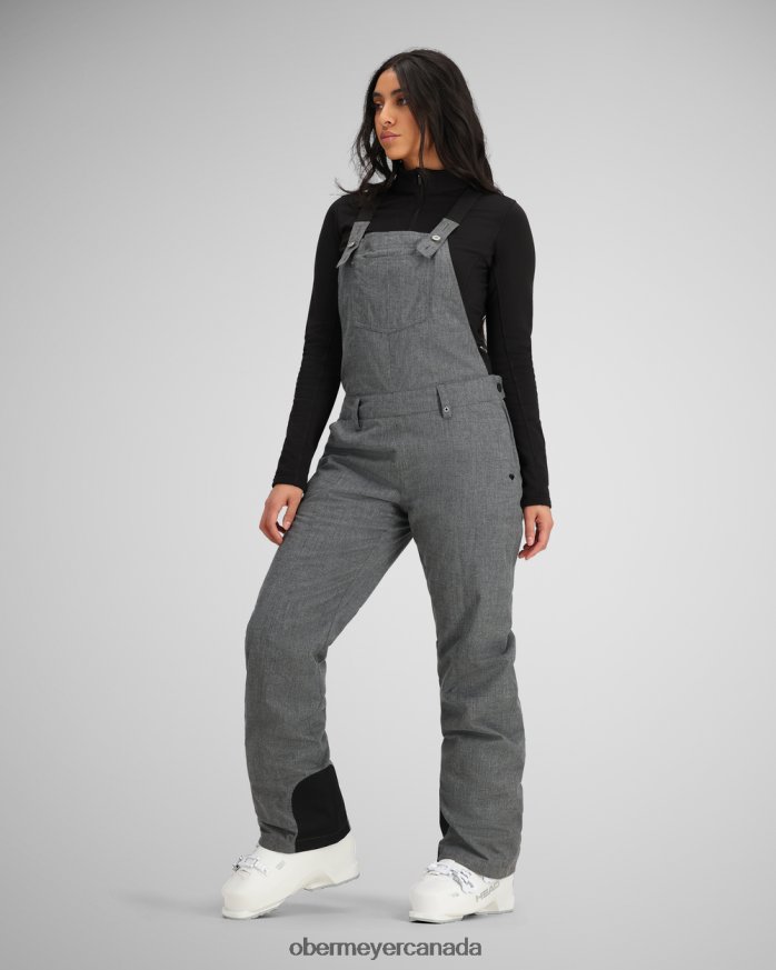 Obermeyer Women Malta Bib Overalls PT4J123 Clothing Charcoal