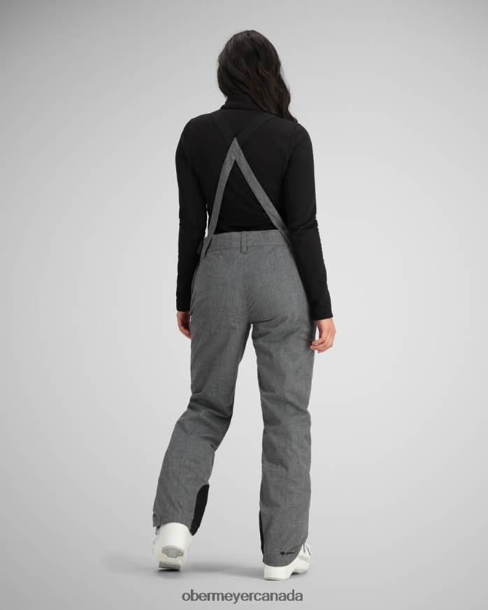 Obermeyer Women Malta Bib Overalls PT4J123 Clothing Charcoal